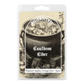 Packaging of Hallowscents Cauldron Cider with a black and white illustration of apples in a cauldron.
Horror Wax Bars. Horror Candles. Spooky Wax Bars. Horror Candles. Horror Bath and Body. Spooky bath and body. 