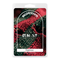 Packaged product with 'Hallowscents' branding and 'Elm St Espresso' text on a white background. Horror Wax Bars. Spooky Wax Bars. Horror Bath and Body. Spooky Bath and Body. 
