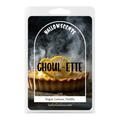 Packaging of HalloWscents Ghoul-ette with a tart and lemon slices on a dark background.
Horror Wax Bars. Horror Candles. Spooky Wax Bars. Horror Candles. Horror Bath and Body. Spooky bath and body. 