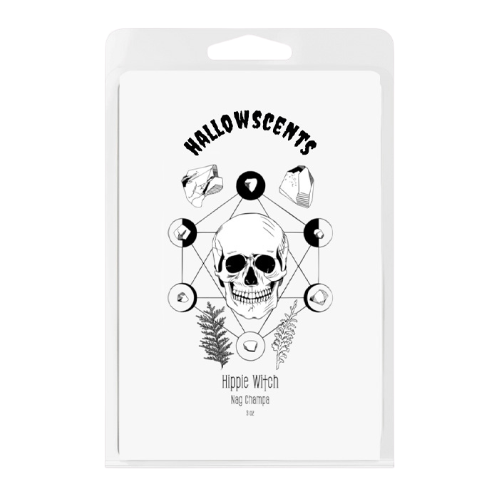 Hallowscents packaging with a skull and geometric design on a white background
Horror Wax Bars. Horror Candles. Spooky Wax Bars. Horror Candles. Horror Bath and Body. Spooky bath and body. 