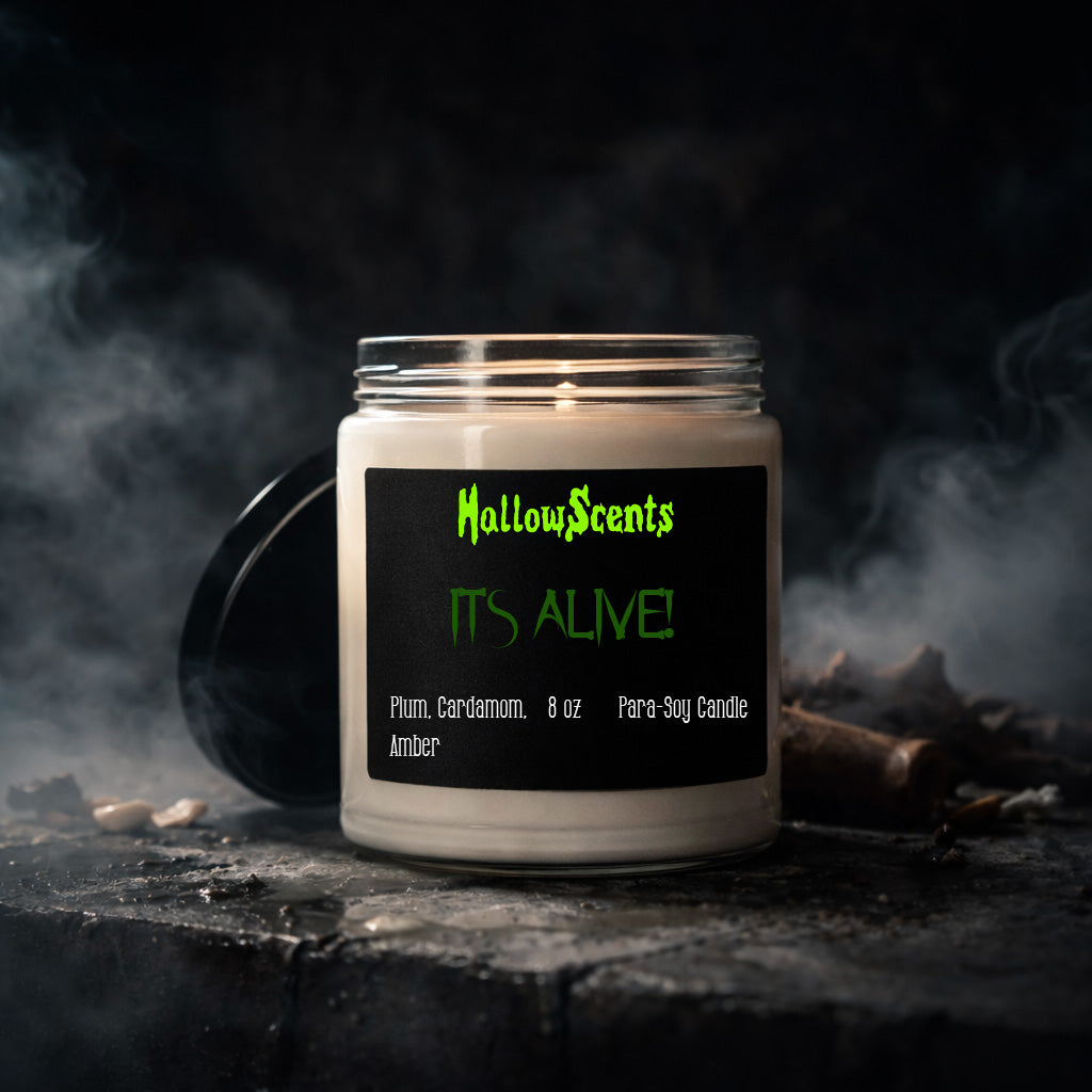 Candle jar with 'HallowScents' label on a dark background
Horror Wax Bars. Horror Candles. Spooky Wax Bars. Horror Candles. Horror Bath and Body. Spooky bath and body. 