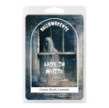 Hallowscents Lady in White wax melt package with ghostly figure through window.
Horror Wax Bars. Horror Candles. Spooky Wax Bars. Horror Candles. Horror Bath and Body. Spooky bath and body. 