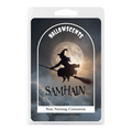 Hallowscents Samhain wax melt package with witch on broom design against a moonlit sky.
Horror Wax Bars. Horror Candles. Spooky Wax Bars. Horror Candles. Horror Bath and Body. Spooky bath and body. 
