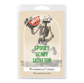 Packaging of HallowScents Spooky Scary Skeleton watermelon candies with a skeleton illustration.
Horror Wax Bars. Horror Candles. Spooky Wax Bars. Horror Candles. Horror Bath and Body. Spooky bath and body. 