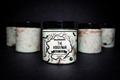 Jar of 'The Boogeyman' sugar scrub with a dark background.
Horror Wax Bars. Horror Candles. Spooky Wax Bars. Horror Candles. Horror Bath and Body. Spooky bath and body. 