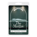Hallowscents 'The Morgue' product packaging with a dark green background. Horror Wax Bars. Spooky Wax Bars. Horror Bath and Body. Spooky Bath and Body. 