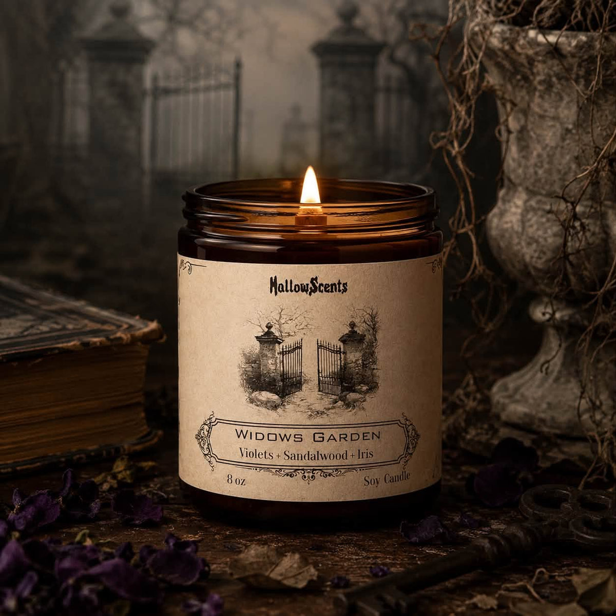 Widows Garden Wood Wick 8 oz Soy Candle