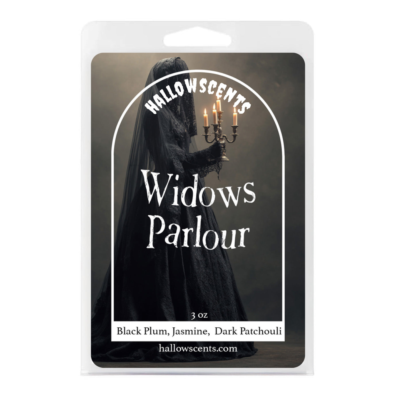 Hallowscents wax bar packaging with a dark theme and candelabra illustration. Horror and Spooky Wax Bars. The Best Wax Bars
Horror Wax Bars. Horror Candles. Spooky Wax Bars. Horror Candles. Horror Bath and Body. Spooky bath and body. 